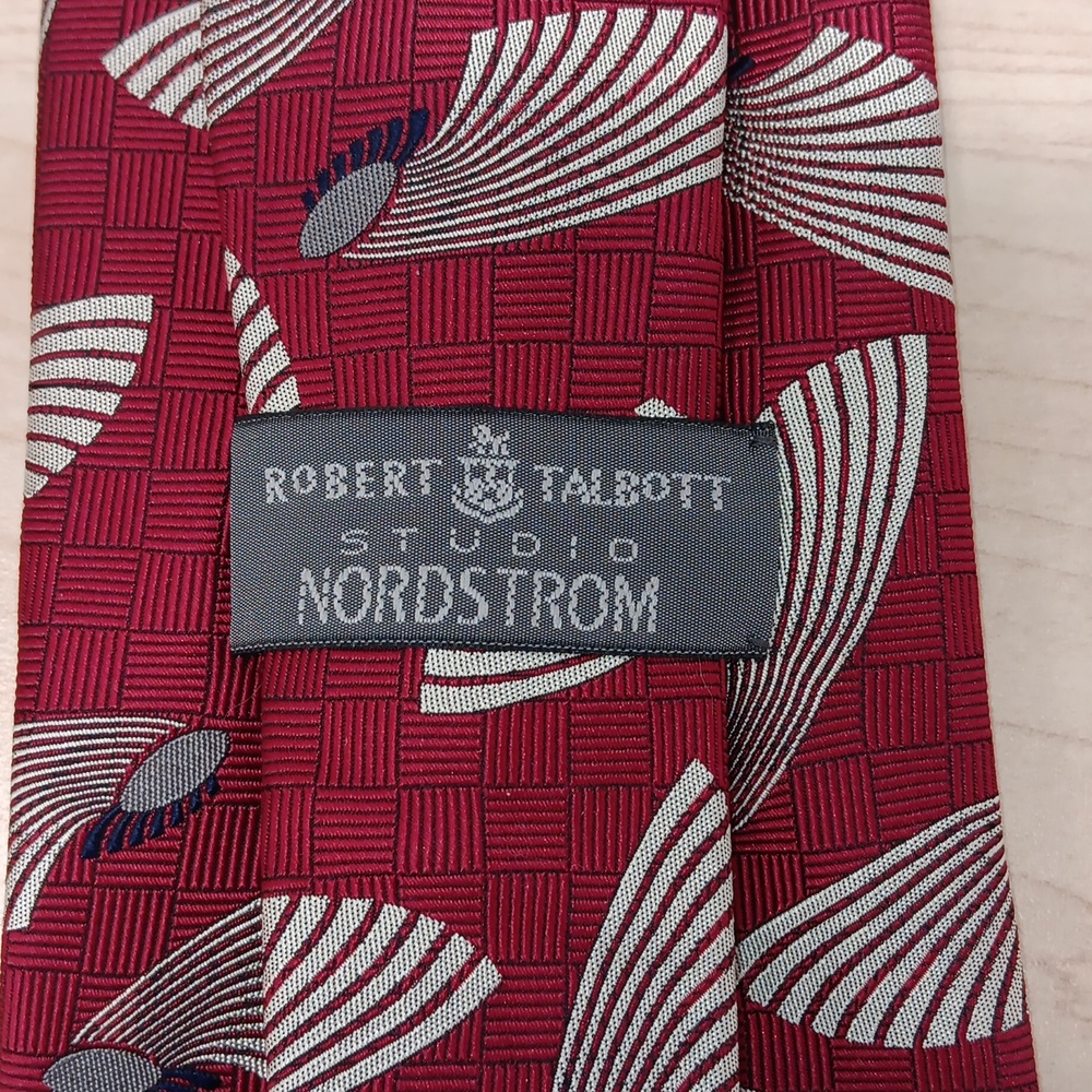 Robert Talbott Red And Gray Patterned Tie - image 3